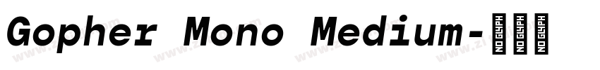 Gopher Mono Medium字体转换 Gopher Mono Medium字体转换